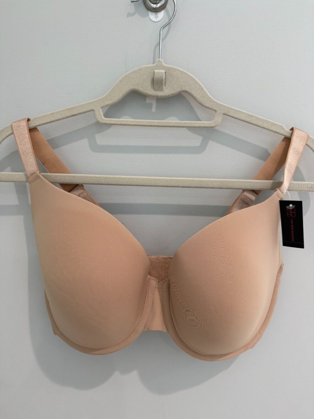 Brand New No Boundaries Beige T-Shirt Bra - 36DDD-NWT